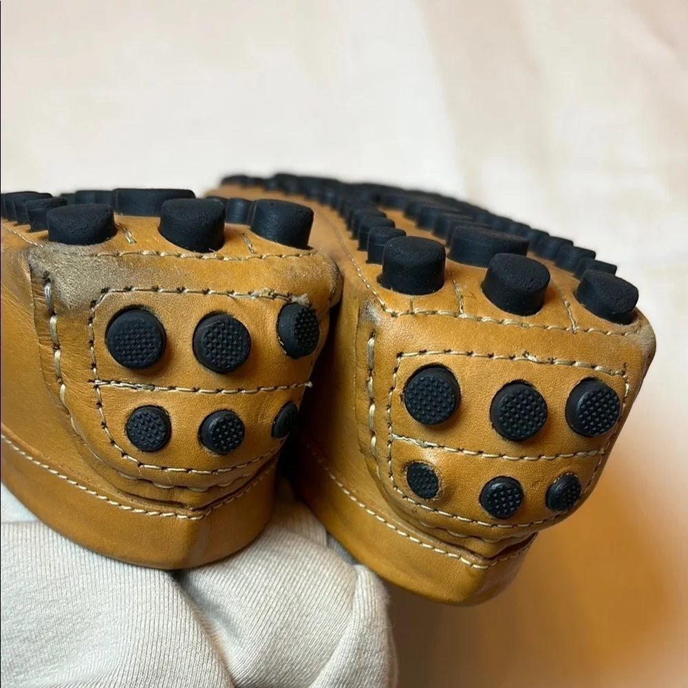 📪 Mercanti Fiorentini Tan Leather Flats with Horsebit Detail